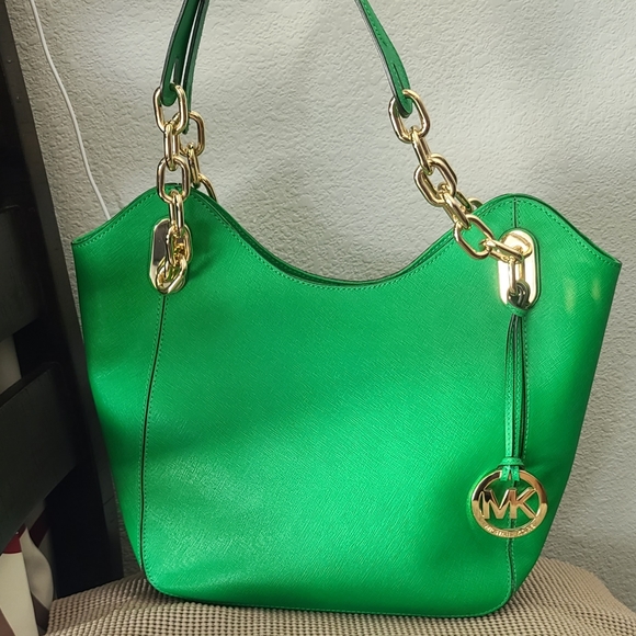 MICHAEL Michael Kors Handbags - Michael Michael Kors Green Saffiano Leather Bag